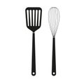 Spatula and Whisk. Kitchen tools and Cooking utensils icon. Vector illustration. Royalty Free Stock Photo